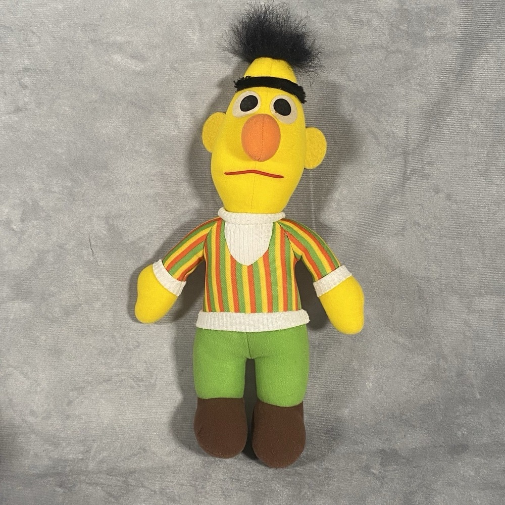 Vintage Hasbro Softies Sesame Street Bert Plush Soft Stuffed 12"